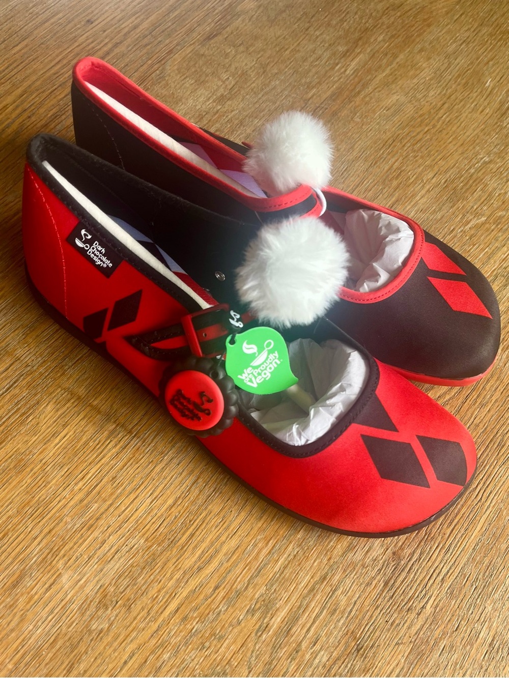 BNWT hot chocolate design Harley Quinn Mary Jane flats size 7